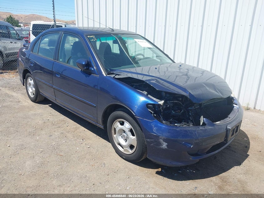 2005 Honda Civic hybrid VIN JHMES96625S024410 IAAI salvage auction — FRONT END, Salvage (California), sold $775 on 2026-07-16 (photo 1)