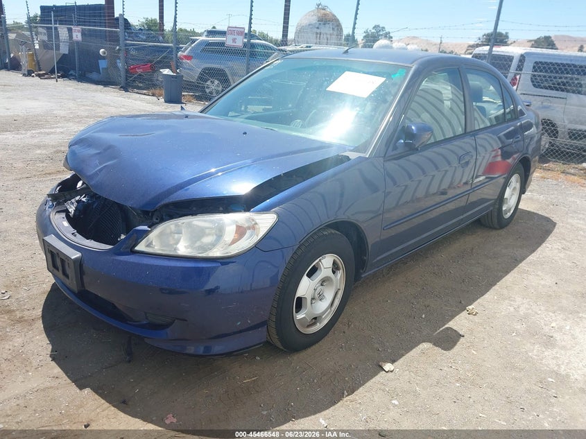 2005 Honda Civic hybrid VIN JHMES96625S024410 IAAI salvage auction — FRONT END, Salvage (California), sold $775 on 2026-07-16 (photo 2)