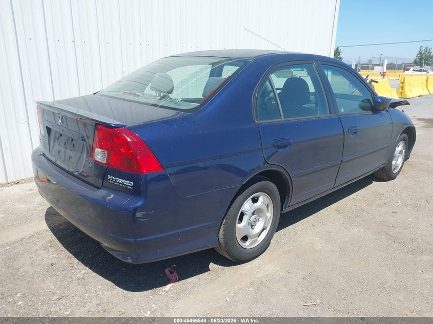 2005 Honda Civic hybrid VIN JHMES96625S024410 IAAI salvage auction — FRONT END, Salvage (California), sold $775 on 2026-07-16 (photo 4)