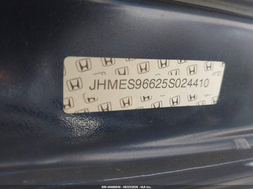 2005 Honda Civic hybrid VIN JHMES96625S024410 IAAI salvage auction — FRONT END, Salvage (California), sold $775 on 2026-07-16 (photo 9)