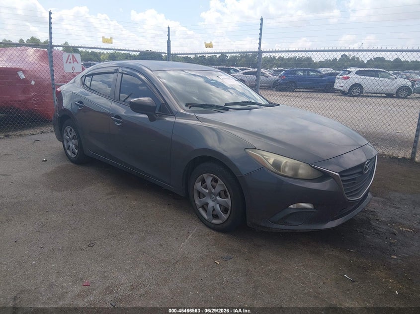 2014 Mazda 3 VIN JM1BM1T79E1136804 IAAI salvage auction — WATER/FLOOD, Salvage (Louisiana), sold $250 on 2026-08-31 (photo 1)