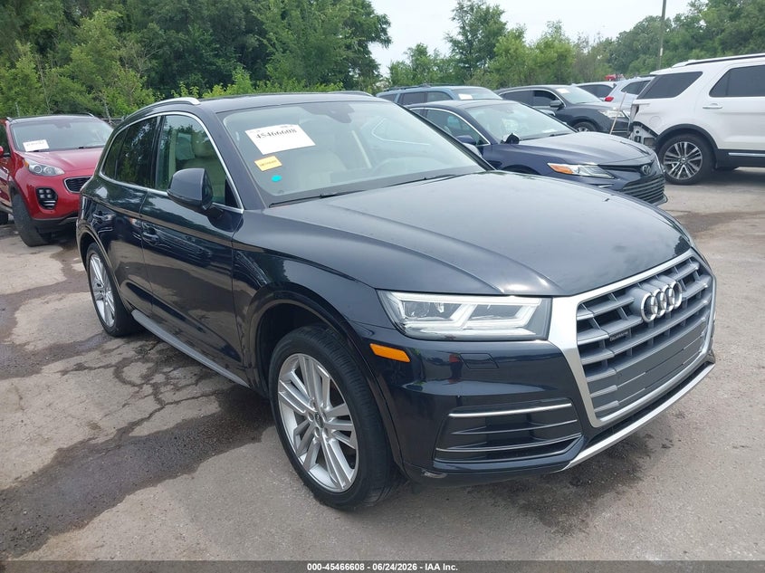 2018 Audi Q5 VIN WA1BNAFY5J2197096 IAAI salvage auction — RIGHT REAR, Salvage (Kansas), sold $9,050 on 2026-08-01 (photo 1)
