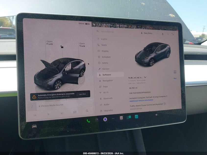2023 Tesla Model y VIN 7SAYGDEE5PF690093 IAAI salvage auction — REAR END, Salvage (Oregon), sold $12,000 on 2026-08-23 (photo 7)