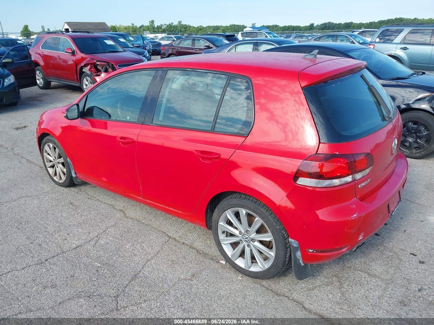2013 Volkswagen Golf VIN WVWDM7AJ7DW132942 IAAI salvage auction — NORMAL WEAR, Clear (Illinois), sold $675 on 2026-07-22 (photo 3)
