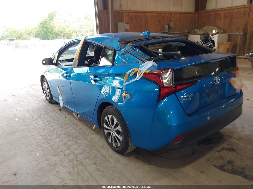 2019 Toyota Prius VIN JTDL9RFU8K3009712 IAAI salvage auction — STORM DAMAGE, Salvage Title, sold $3,750 on 2026-07-22 (photo 3)