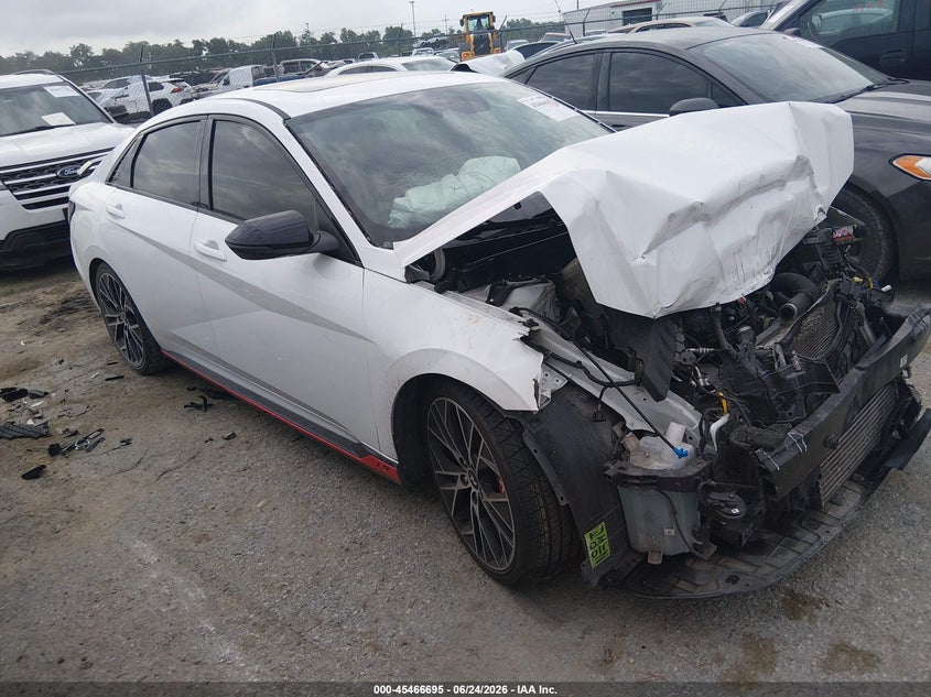 2023 Hyundai Elantra n VIN KMHLW4AK2PU012281 IAAI salvage auction — FRONT END, Wait Title, sold $2,750 on 2026-08-02 (photo 1)