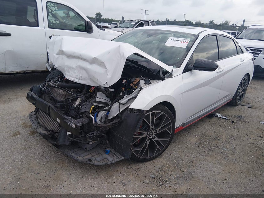 2023 Hyundai Elantra n VIN KMHLW4AK2PU012281 IAAI salvage auction — FRONT END, Wait Title, sold $2,750 on 2026-08-02 (photo 2)