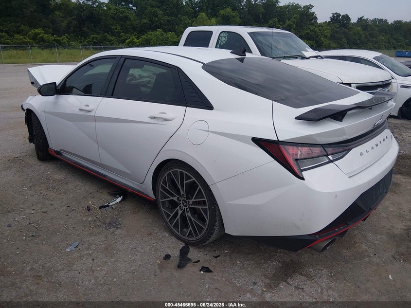 2023 Hyundai Elantra n VIN KMHLW4AK2PU012281 IAAI salvage auction — FRONT END, Wait Title, sold $2,750 on 2026-08-02 (photo 3)
