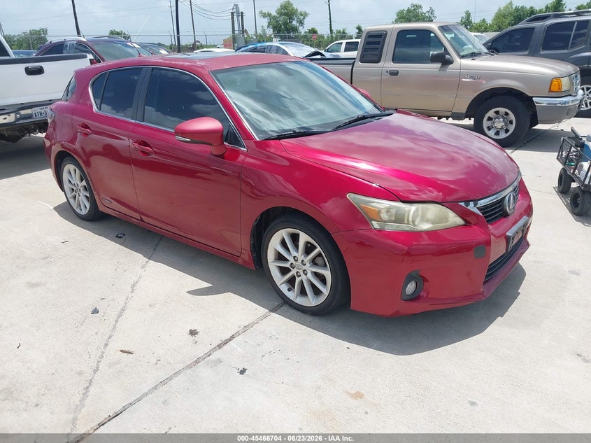 2013 Lexus Ct VIN JTHKD5BH4D2166446 IAAI salvage auction — REAR END, Original (Texas), sold $2,850 on 2026-07-24 (photo 1)