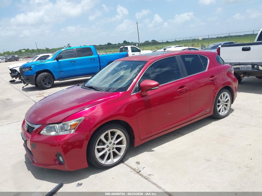 2013 Lexus Ct VIN JTHKD5BH4D2166446 IAAI salvage auction — REAR END, Original (Texas), sold $2,850 on 2026-07-24 (photo 2)