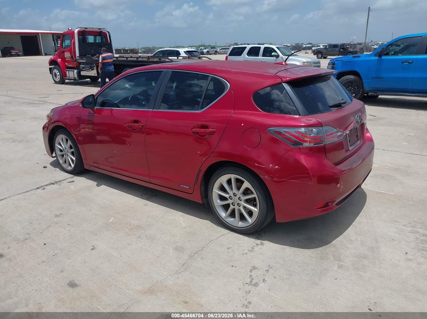 2013 Lexus Ct VIN JTHKD5BH4D2166446 IAAI salvage auction — REAR END, Original (Texas), sold $2,850 on 2026-07-24 (photo 3)