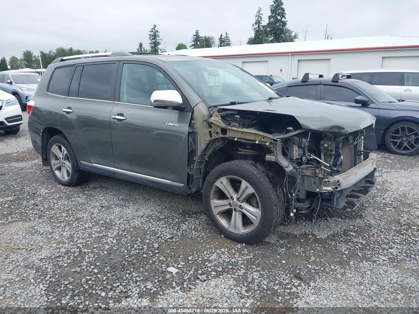 2012 Toyota Highlander VIN 5TDDK3EH9CS172041 IAAI salvage auction — FRONT END, Bill Of Sale (Washington), sold $3,100 on 2026-07-15 (photo 1)