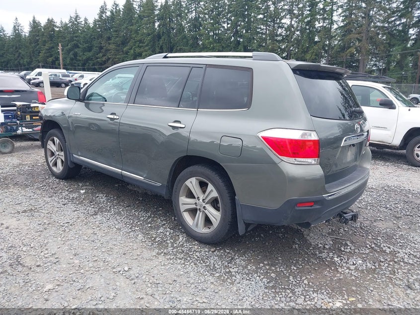 2012 Toyota Highlander VIN 5TDDK3EH9CS172041 IAAI salvage auction — FRONT END, Bill Of Sale (Washington), sold $3,100 on 2026-07-15 (photo 3)