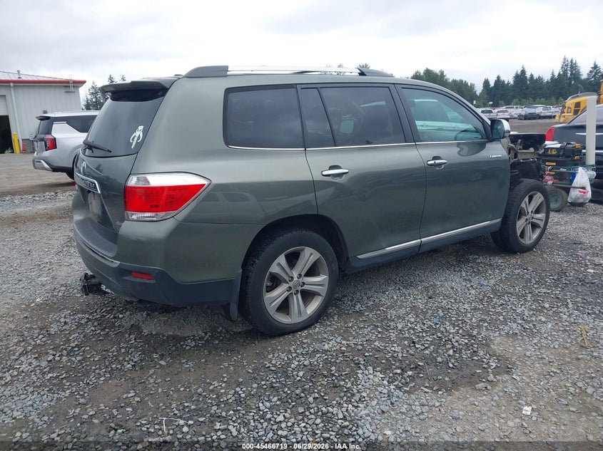 2012 Toyota Highlander VIN 5TDDK3EH9CS172041 IAAI salvage auction — FRONT END, Bill Of Sale (Washington), sold $3,100 on 2026-07-15 (photo 4)