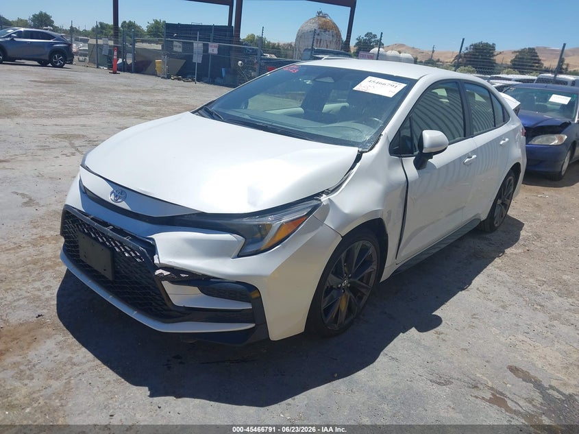 2023 Toyota Corolla VIN JTDS4MCE5P3517766 IAAI salvage auction — FRONT & REAR, Salvage (California), sold $7,200 on 2026-07-16 (photo 2)