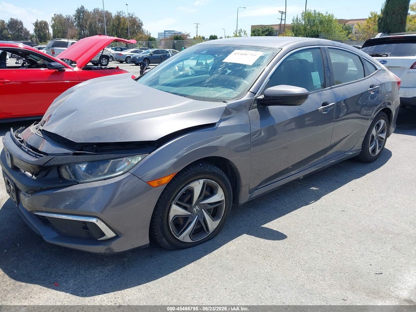 2019 Honda Civic VIN 19XFC2F69KE209076 IAAI salvage auction — FRONT END, Salvage (California), sold $3,950 on 2026-07-09 (photo 2)