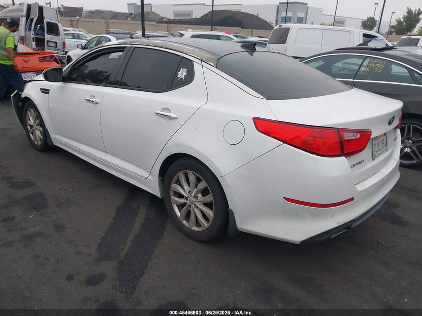 2015 Kia Optima VIN 5XXGN4A75FG426809 IAAI salvage auction — FRONT & REAR, Salvage Certificate (California), sold $500 on 2026-07-10 (photo 3)
