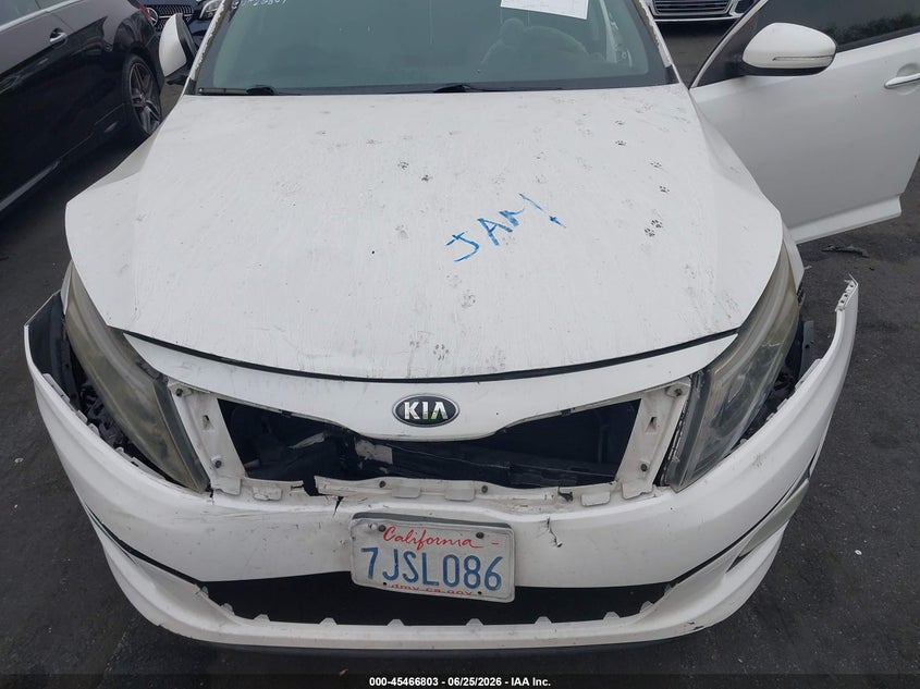 2015 Kia Optima VIN 5XXGN4A75FG426809 IAAI salvage auction — FRONT & REAR, Salvage Certificate (California), sold $500 on 2026-07-10 (photo 6)