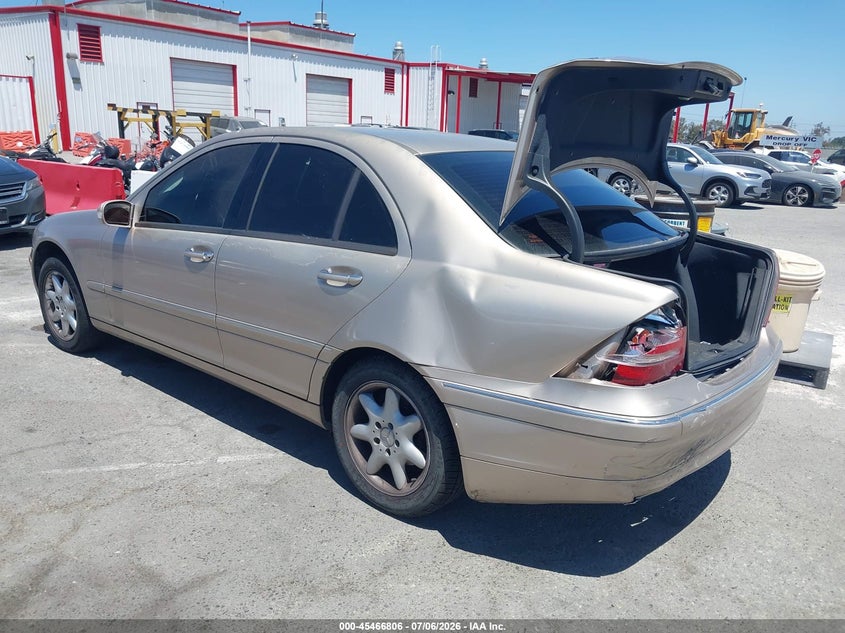 2002 Mercedes-benz C class VIN WDBRF61J12F283751 IAAI salvage auction — LEFT REAR, Salvage (California), sold $400 on 2026-07-16 (photo 3)