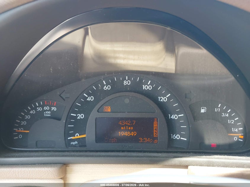 2002 Mercedes-benz C class VIN WDBRF61J12F283751 IAAI salvage auction — LEFT REAR, Salvage (California), sold $400 on 2026-07-16 (photo 7)