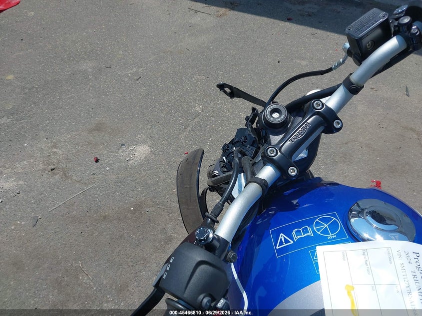 2024 Triumph motorcycle Speed VIN SMTT127Y7RNA15682 IAAI salvage auction — FRONT END, Mv-907A (New York), sold $575 on 2026-07-22 (photo 7)