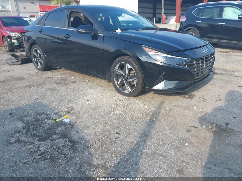 2022 Hyundai Elantra VIN 5NPLN4AG1NH058825 IAAI salvage auction — LEFT SIDE, Rebuildable (Florida), sold $5,350 on 2026-07-13 (photo 1)