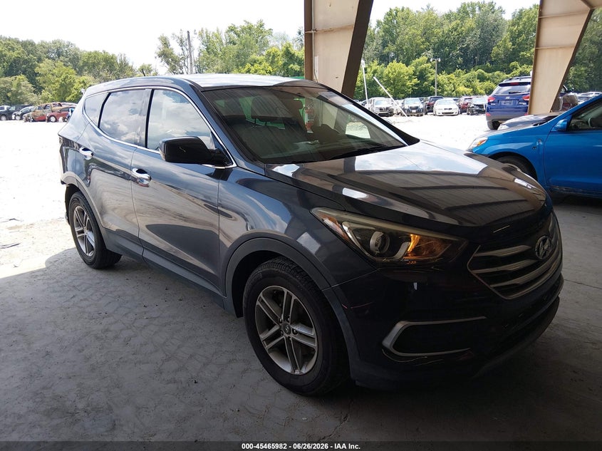 2018 Hyundai Santa fe VIN 5XYZT3LB7JG545783 IAAI salvage auction — REAR END, Wait Title, sold $2,500 on 2026-08-03 (photo 1)