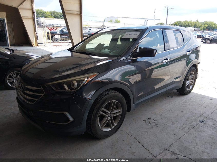 2018 Hyundai Santa fe VIN 5XYZT3LB7JG545783 IAAI salvage auction — REAR END, Wait Title, sold $2,500 on 2026-08-03 (photo 2)