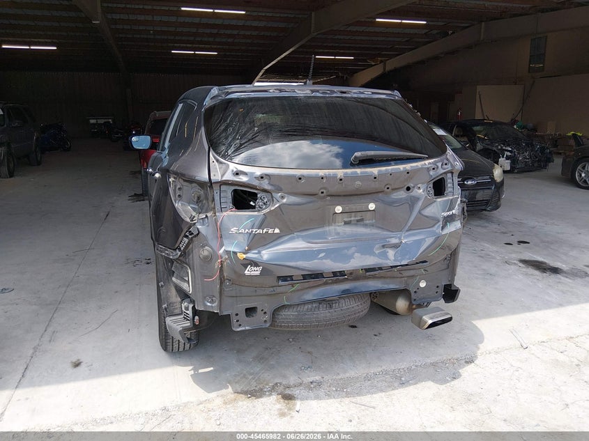 2018 Hyundai Santa fe VIN 5XYZT3LB7JG545783 IAAI salvage auction — REAR END, Wait Title, sold $2,500 on 2026-08-03 (photo 6)