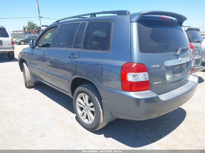 2006 Toyota Highlander hybrid VIN JTEEW21A960013583 IAAI salvage auction — NORMAL WEAR, Clear - Dealer Only (California), sold $925 on 2026-07-09 (photo 3)