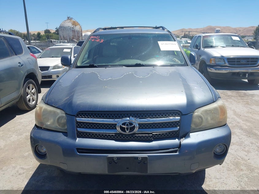 2006 Toyota Highlander hybrid VIN JTEEW21A960013583 IAAI salvage auction — NORMAL WEAR, Clear - Dealer Only (California), sold $925 on 2026-07-09 (photo 6)