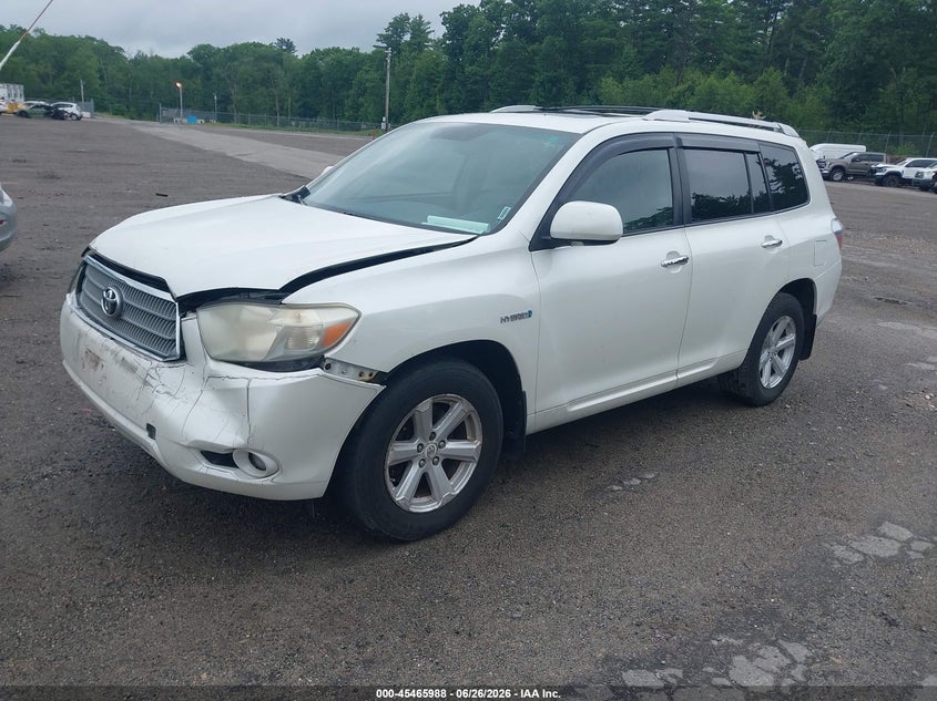 2009 Toyota Highlander hybrid VIN JTEEW44A092035407 IAAI salvage auction — FRONT END, Clear (Massachusetts), sold $1,150 on 2026-07-31 (photo 2)