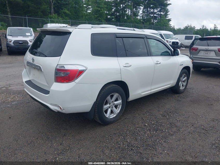 2009 Toyota Highlander hybrid VIN JTEEW44A092035407 IAAI salvage auction — FRONT END, Clear (Massachusetts), sold $1,150 on 2026-07-31 (photo 4)