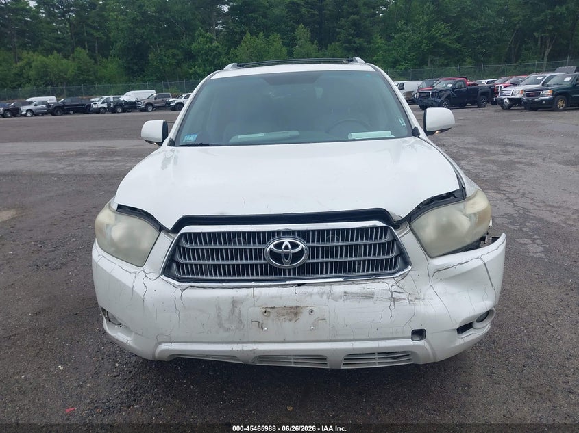 2009 Toyota Highlander hybrid VIN JTEEW44A092035407 IAAI salvage auction — FRONT END, Clear (Massachusetts), sold $1,150 on 2026-07-31 (photo 6)