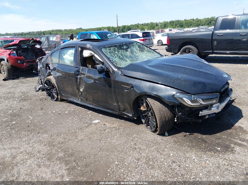 2022 BMW M5 VIN WBS83CH09NCH61112 IAAI salvage auction — ALL OVER, Wait Title, sold $16,950 on 2026-08-24 (photo 1)