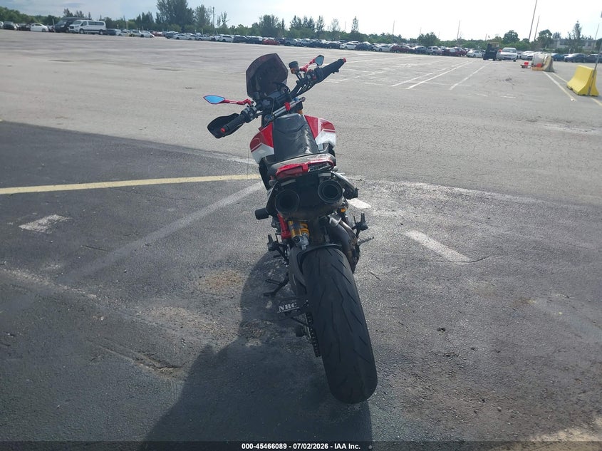 2020 Ducati Hypermotard VIN ZDMBAJDT1LB005737 IAAI salvage auction — RIGHT FRONT, Rebuildable (Florida), sold $5,400 on 2026-07-15 (photo 6)