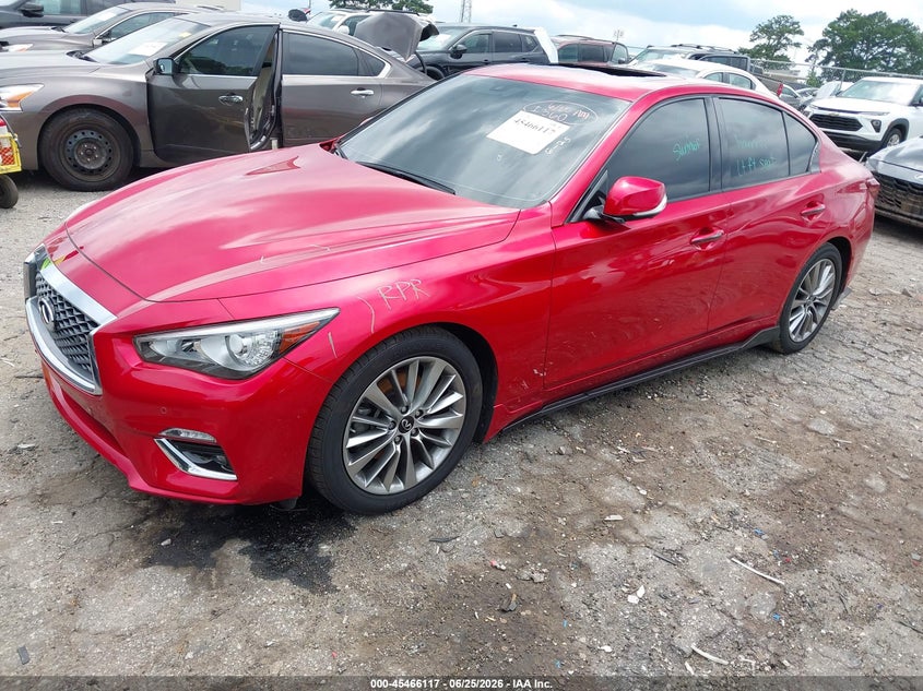 2022 Infiniti Q50 VIN JN1EV7BP4NM311105 IAAI salvage auction — ROOF, Wait Title, sold $9,625 on 2026-09-11 (photo 2)