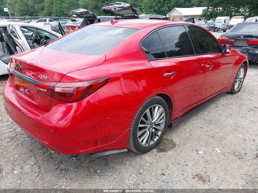 2022 Infiniti Q50 VIN JN1EV7BP4NM311105 IAAI salvage auction — ROOF, Wait Title, sold $9,625 on 2026-09-11 (photo 4)