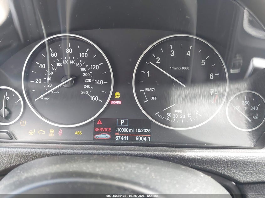 2015 BMW 3er VIN WBA3C3C54FK202752 IAAI salvage auction — RIGHT FRONT, Wait Title, sold $2,550 on 2026-08-19 (photo 7)