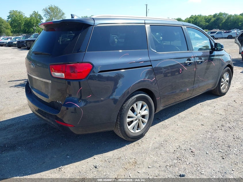2016 Kia SEDONA VIN KNDMB5C15G6188860 IAAI salvage auction — FRONT & REAR, Salvage (Idaho), sold $125 on 2026-07-21 (photo 4)