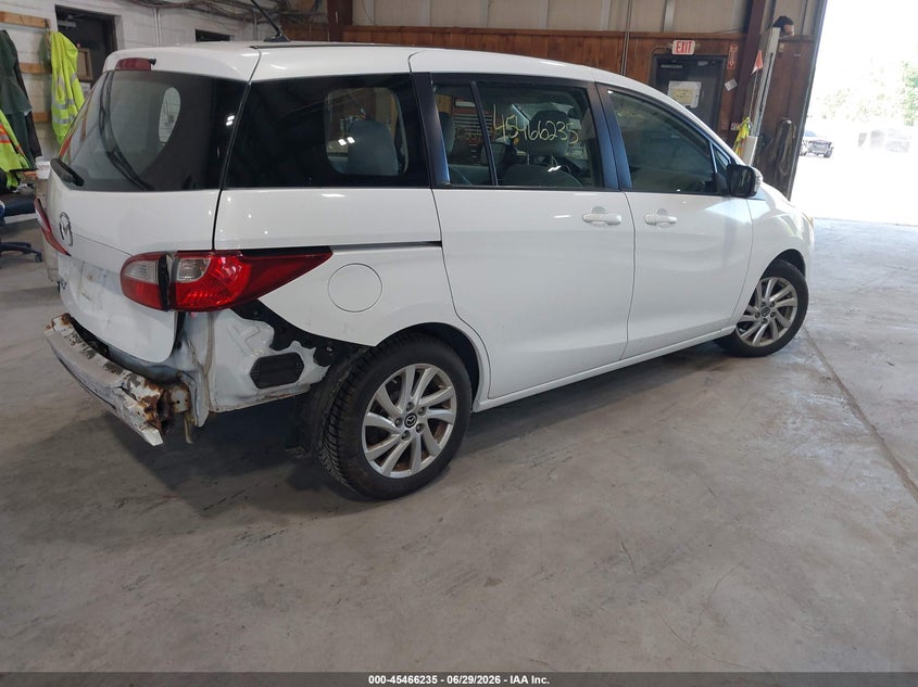 2013 Mazda 5 VIN JM1CW2BL8D0150474 IAAI salvage auction — REAR END, Mv-907A (New York), sold $1,300 on 2026-07-10 (photo 4)