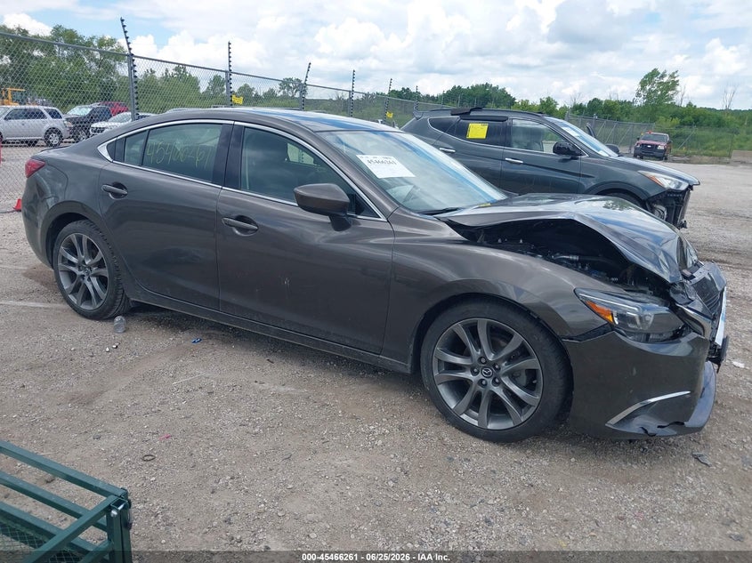 2016 Mazda 6 VIN JM1GJ1W56G1473684 IAAI salvage auction — FRONT & REAR, Junk Bill Of Sale Mv2459 (Wisconsin), sold $425 on 2026-07-28 (photo 1)