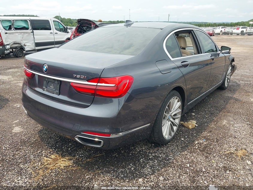 2016 BMW 7er VIN WBA7F2C51GG420008 IAAI salvage auction — LEFT SIDE, Salvage (Oklahoma), sold $1,500 on 2026-07-28 (photo 4)