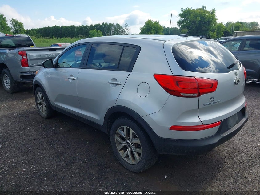 2016 Kia Sportage VIN KNDPBCAC2G7831780 IAAI salvage auction — NORMAL WEAR, Clear (New York), sold $1,000 on 2026-07-16 (photo 3)