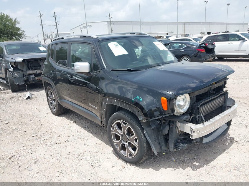 2017 Jeep Renegade VIN ZACCJADB1HPE48507 IAAI salvage auction — FRONT END, Salvage (Texas), sold $1,975 on 2026-07-09 (photo 1)