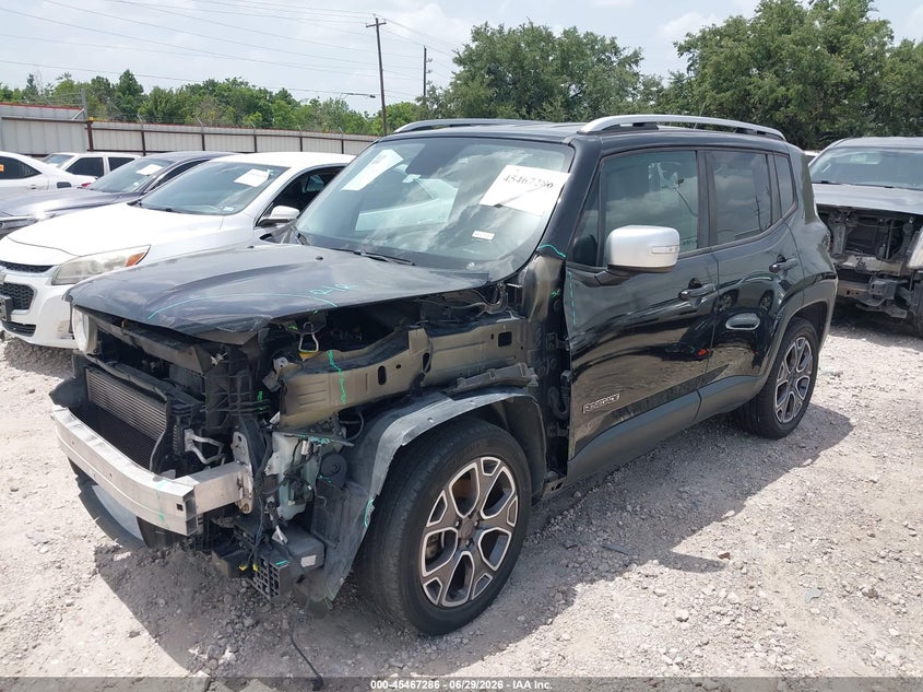 2017 Jeep Renegade VIN ZACCJADB1HPE48507 IAAI salvage auction — FRONT END, Salvage (Texas), sold $1,975 on 2026-07-09 (photo 2)