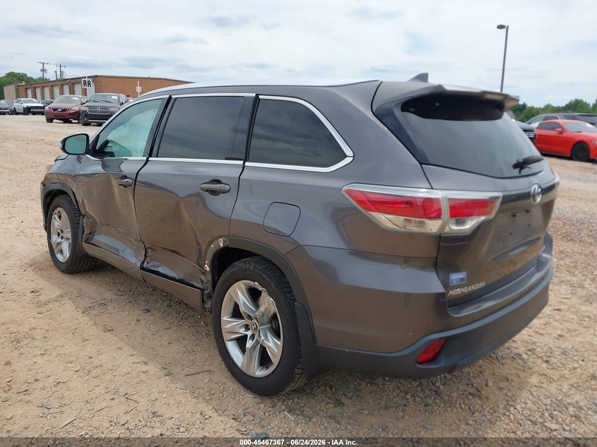 2016 Toyota Highlander VIN 5TDDKRFHXGS248213 IAAI salvage auction — LEFT SIDE, Salvage Title, sold $6,200 on 2026-07-30 (photo 3)