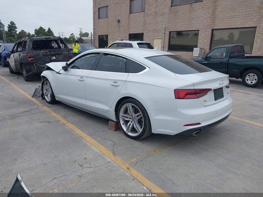 2019 Audi A5 VIN WAUENCF53KA059503 IAAI salvage auction — LEFT FRONT, Salvage (California), sold $5,000 on 2026-07-16 (photo 3)