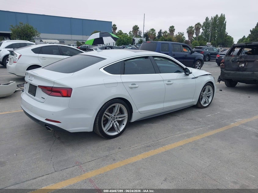 2019 Audi A5 VIN WAUENCF53KA059503 IAAI salvage auction — LEFT FRONT, Salvage (California), sold $5,000 on 2026-07-16 (photo 4)
