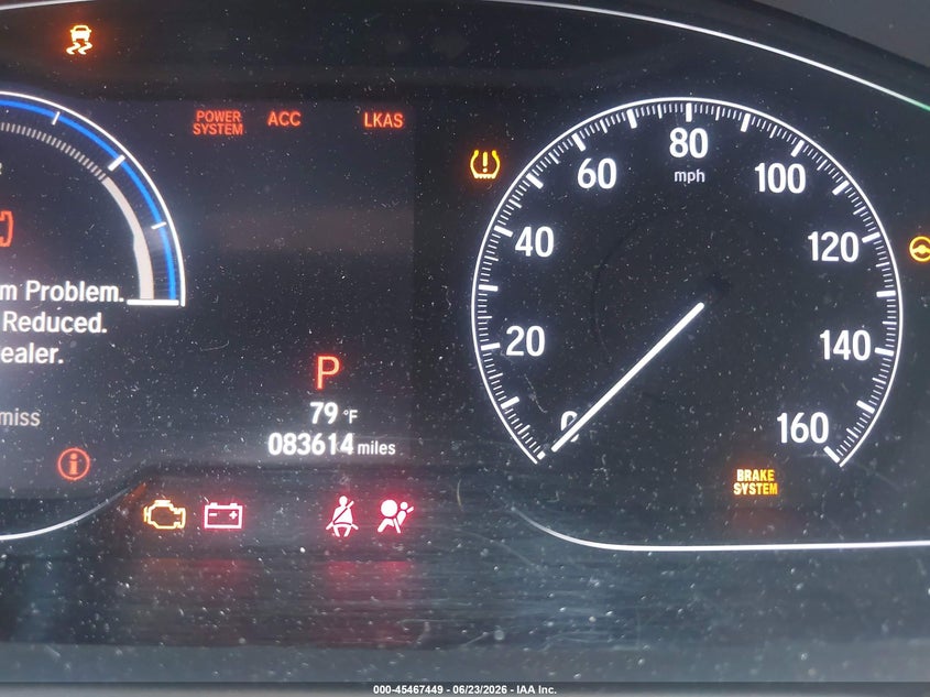2019 Honda VIN 1HGCV3F51KA012126 IAAI salvage auction — RIGHT FRONT, Salvage (California), sold $3,150 on 2026-07-09 (photo 7)